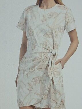 A PUTNAM Stretch Twill Wrap Mini Dress